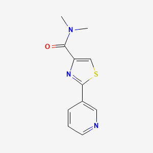 molecular formula C11H11N3OS B3127017 N,N-dimethyl-2-(3-pyridinyl)-1,3-thiazole-4-carboxamide CAS No. 338396-89-7