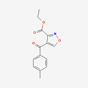 molecular formula C14H13NO4 B3127047 Ethyl 4-(4-methylbenzoyl)-3-isoxazolecarboxylate CAS No. 338397-38-9