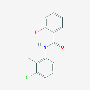 molecular formula C14H11ClFNO B312707 N-(3-chloro-2-methylphenyl)-2-fluorobenzamide 