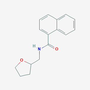 molecular formula C16H17NO2 B312710 N-(tetrahydro-2-furanylmethyl)-1-naphthamide 