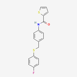 N-(4-{[(4-fluorophenyl)sulfanyl]methyl}phenyl)-2-thiophenecarboxamide