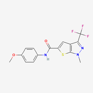 N-(4-methoxyphenyl)-1-methyl-3-(trifluoromethyl)-1H-thieno[2,3-c]pyrazole-5-carboxamide