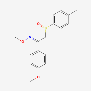 molecular formula C17H19NO3S B3127134 1-(4-methoxyphenyl)-2-[(4-methylphenyl)sulfinyl]-1-ethanone O-methyloxime CAS No. 338400-79-6