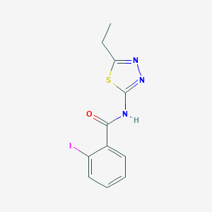 molecular formula C11H10IN3OS B312714 N-(5-ethyl-1,3,4-thiadiazol-2-yl)-2-iodobenzamide 