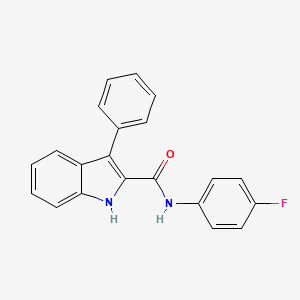 molecular formula C21H15FN2O B3127147 N-(4-fluorophenyl)-3-phenyl-1H-indole-2-carboxamide CAS No. 338401-12-0