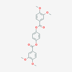 molecular formula C24H22O8 B312715 4-[(3,4-Dimethoxybenzoyl)oxy]phenyl 3,4-dimethoxybenzoate 