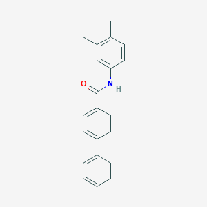molecular formula C21H19NO B312716 N-(3,4-dimethylphenyl)[1,1'-biphenyl]-4-carboxamide 