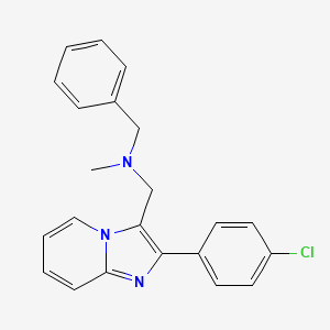 molecular formula C22H20ClN3 B3127163 N-benzyl[2-(4-chlorophenyl)imidazo[1,2-a]pyridin-3-yl]-N-methylmethanamine CAS No. 338401-72-2