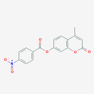 molecular formula C17H11NO6 B312719 4-methyl-2-oxo-2H-chromen-7-yl 4-nitrobenzoate 