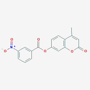 molecular formula C17H11NO6 B312720 4-methyl-2-oxo-2H-chromen-7-yl 3-nitrobenzoate 