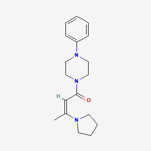 molecular formula C18H25N3O B3127294 (Z)-1-(4-phenylpiperazin-1-yl)-3-pyrrolidin-1-ylbut-2-en-1-one CAS No. 338408-99-4
