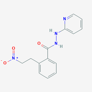 molecular formula C14H14N4O3 B3127331 2-(2-硝基乙基)-N'-(2-吡啶基)苯甲酰肼 CAS No. 338410-34-7
