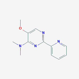 molecular formula C12H14N4O B3127337 5-methoxy-N,N-dimethyl-2-(pyridin-2-yl)pyrimidin-4-amine CAS No. 338410-58-5