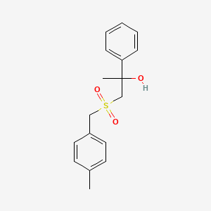 molecular formula C17H20O3S B3127373 1-[(4-Methylbenzyl)sulfonyl]-2-phenyl-2-propanol CAS No. 338412-40-1