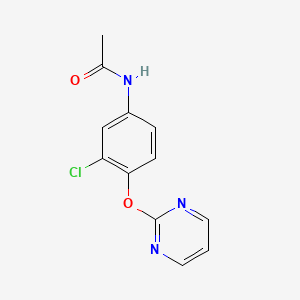 molecular formula C12H10ClN3O2 B3127384 N-(3-Chloro-4-(2-pyrimidinyloxy)phenyl)acetamide CAS No. 338413-15-3