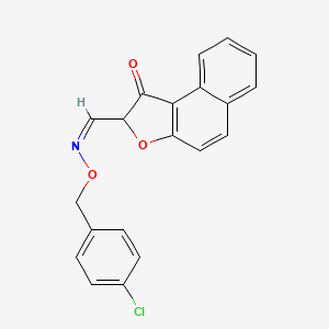 molecular formula C20H14ClNO3 B3127445 2-[(Z)-(4-chlorophenyl)methoxyiminomethyl]benzo[e][1]benzofuran-1-one CAS No. 338415-34-2
