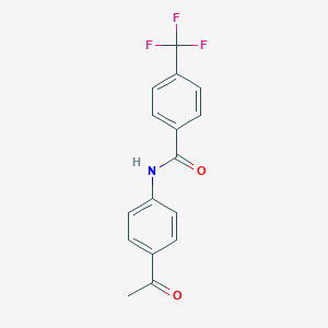 molecular formula C16H12F3NO2 B312747 N-(4-acetylphenyl)-4-(trifluoromethyl)benzamide 