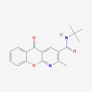 molecular formula C18H18N2O3 B3127503 N-(tert-butyl)-2-methyl-5-oxo-5H-chromeno[2,3-b]pyridine-3-carboxamide CAS No. 338417-62-2
