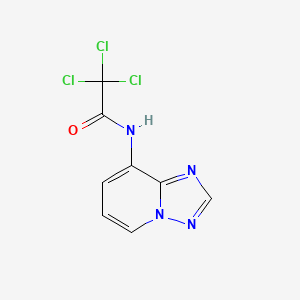 molecular formula C8H5Cl3N4O B3127550 2,2,2-trichloro-N-[1,2,4]triazolo[1,5-a]pyridin-8-ylacetamide CAS No. 338419-09-3