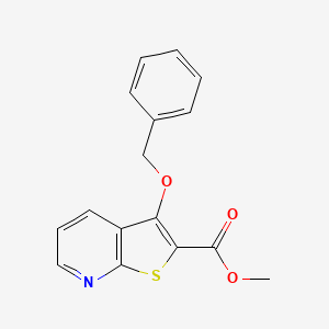 molecular formula C16H13NO3S B3127558 Methyl 3-(benzyloxy)thieno[2,3-b]pyridine-2-carboxylate CAS No. 338419-34-4