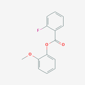 molecular formula C14H11FO3 B312756 2-Methoxyphenyl 2-fluorobenzoate 