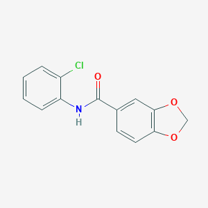 molecular formula C14H10ClNO3 B312758 N-(2-chlorophenyl)-1,3-benzodioxole-5-carboxamide 