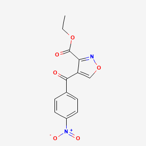 molecular formula C13H10N2O6 B3127619 Ethyl 4-(4-nitrobenzoyl)-3-isoxazolecarboxylate CAS No. 338420-68-1