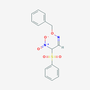 molecular formula C15H14N2O5S B3127633 2-nitro-2-(phenylsulfonyl)acetaldehyde O-benzyloxime CAS No. 338420-84-1