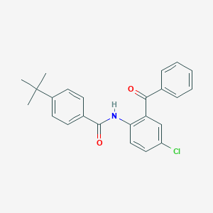 molecular formula C24H22ClNO2 B312764 N-(2-benzoyl-4-chlorophenyl)-4-tert-butylbenzamide 