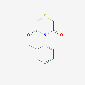 molecular formula C11H11NO2S B3127655 4-(2-Methylphenyl)thiomorpholine-3,5-dione CAS No. 338421-24-2
