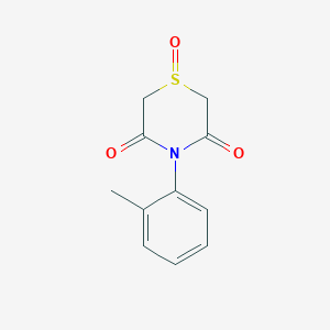 molecular formula C11H11NO3S B3127657 4-(2-Methylphenyl)-1lambda~4~,4-thiazinane-1,3,5-trione CAS No. 338421-47-9