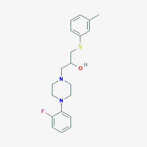 molecular formula C20H25FN2OS B3127684 1-[4-(2-Fluorophenyl)piperazino]-3-[(3-methylphenyl)sulfanyl]-2-propanol CAS No. 338422-18-7