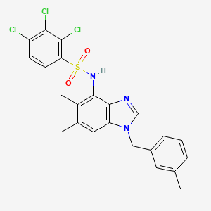 2,3,4-trichloro-N-[5,6-dimethyl-1-(3-methylbenzyl)-1H-1,3-benzimidazol-4-yl]benzenesulfonamide