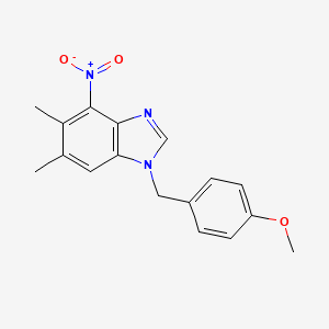 1-(4-methoxybenzyl)-5,6-dimethyl-4-nitro-1H-1,3-benzimidazole