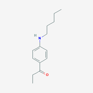 molecular formula C14H21NO B312778 1-[4-(Pentylamino)phenyl]-1-propanone 