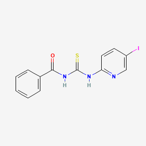 molecular formula C13H10IN3OS B3127789 N-benzoyl-N'-(5-iodo-2-pyridinyl)thiourea CAS No. 338748-94-0