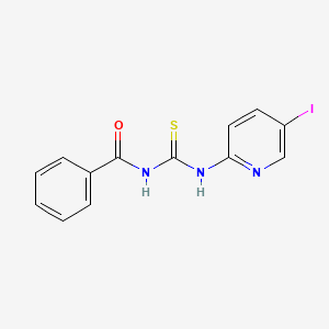 molecular formula C13H10IN3OS B3127789 N-苯甲酰-N'-(5-碘-2-吡啶基)硫脲 CAS No. 338748-94-0