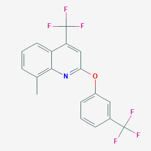 8-Methyl-4-(trifluoromethyl)-2-[3-(trifluoromethyl)phenoxy]quinoline