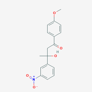 molecular formula C17H17NO5 B312782 3-Hydroxy-3-{3-nitrophenyl}-1-(4-methoxyphenyl)-1-butanone 