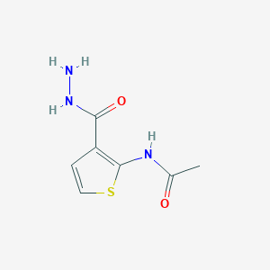 molecular formula C7H9N3O2S B3127822 N-[3-(hydrazinecarbonyl)thiophen-2-yl]acetamide CAS No. 338750-38-2