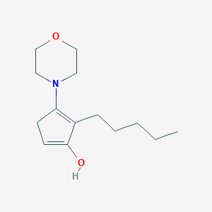 molecular formula C14H23NO2 B312783 4-(4-Morpholinyl)-5-pentyl-1,4-cyclopentadien-1-ol 