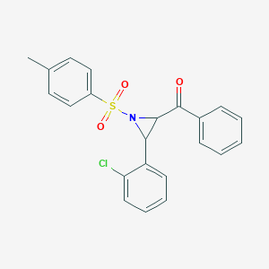 molecular formula C22H18ClNO3S B312784 {3-(2-Chlorophenyl)-1-[(4-methylphenyl)sulfonyl]-2-aziridinyl}(phenyl)methanone 