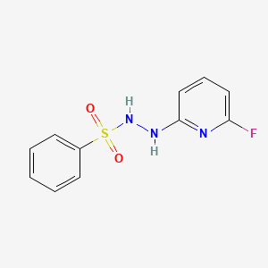 molecular formula C11H10FN3O2S B3127887 N'-(6-fluoro-2-pyridinyl)benzenesulfonohydrazide CAS No. 338753-86-9
