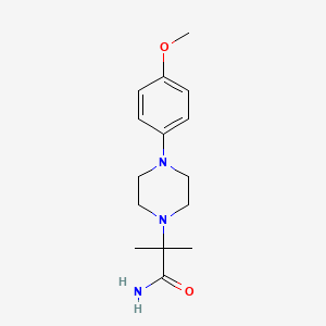 molecular formula C15H23N3O2 B3127889 2-[4-(4-Methoxyphenyl)piperazin-1-yl]-2-methylpropanamide CAS No. 338754-03-3