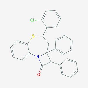 molecular formula C29H22ClNOS B312789 7-(2-Chlorophenyl)-4,5-diphenyl-8-thia-2-azatricyclo[7.4.0.02,5]trideca-1(13),9,11-trien-3-one 