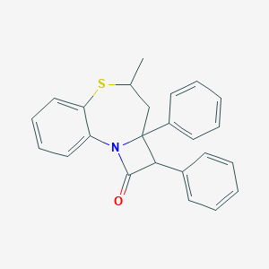 molecular formula C24H21NOS B312791 4-methyl-2,2a-diphenyl-2,2a,3,4-tetrahydro-1H-azeto[2,1-d][1,5]benzothiazepin-1-one 