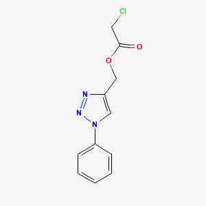 molecular formula C11H10ClN3O2 B3127914 (1-phenyl-1H-1,2,3-triazol-4-yl)methyl 2-chloroacetate CAS No. 338756-83-5