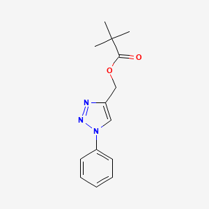 molecular formula C14H17N3O2 B3127918 （1-苯基-1H-1,2,3-三唑-4-基）甲基新戊酸酯 CAS No. 338757-27-0