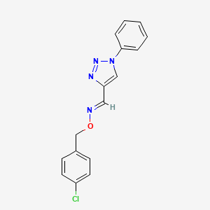 molecular formula C16H13ClN4O B3127923 1-苯基-1H-1,2,3-三唑-4-甲醛 O-(4-氯苄基)肟 CAS No. 338757-48-5