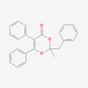 molecular formula C24H20O3 B312795 2-benzyl-2-methyl-5,6-diphenyl-4H-1,3-dioxin-4-one 